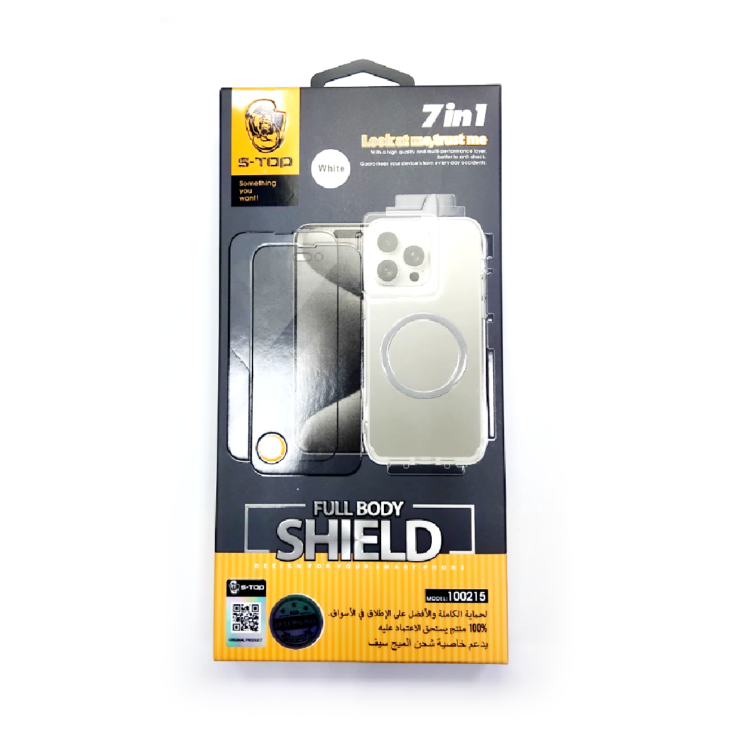 S-TOP-100215 7 in 1 Full Protection Package | IPhone 15 Pro Max (LP/UT/BT)