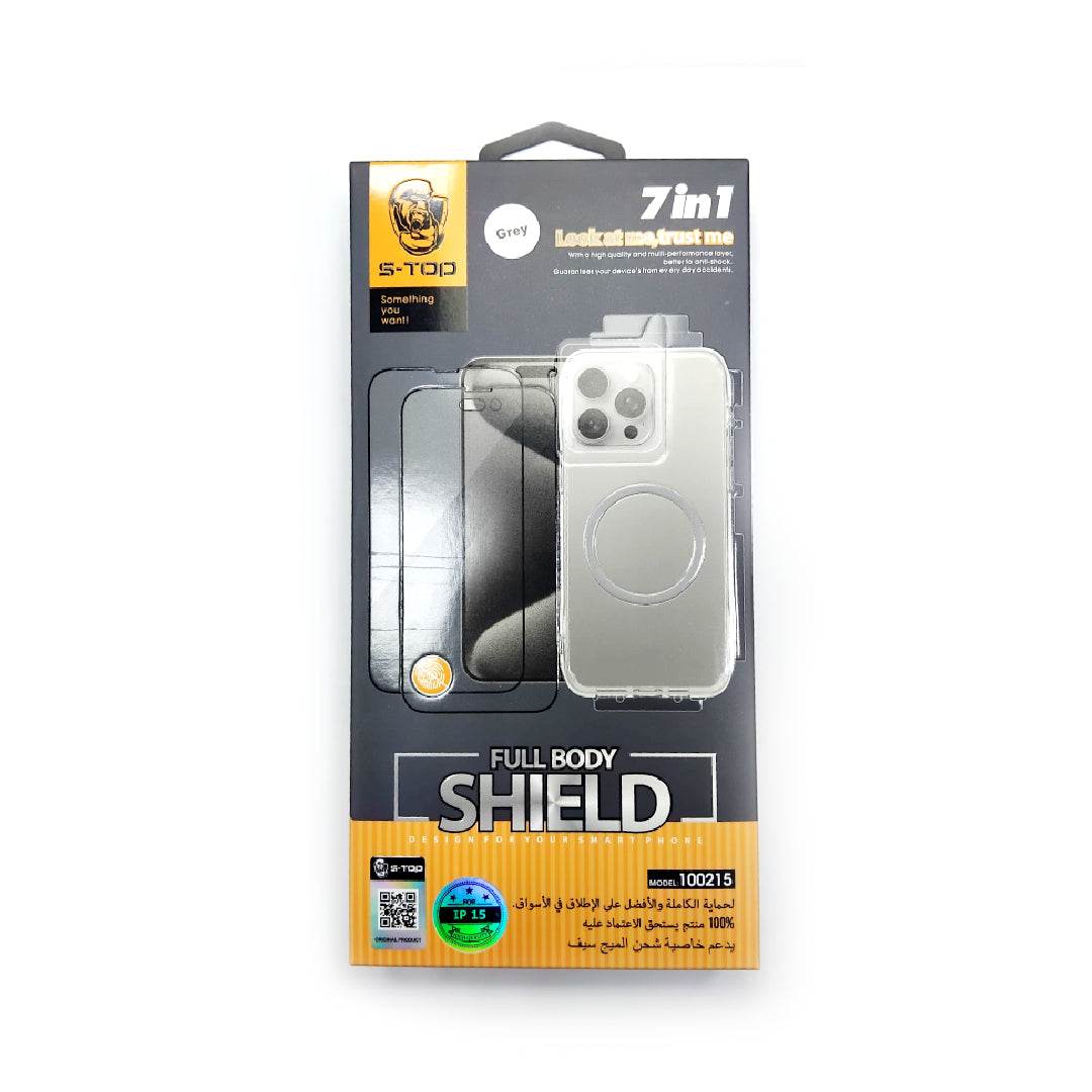 S-TOP-100215 | 7 in 1 Full Protection Package | IPhone 15 (LP/UT/BT)