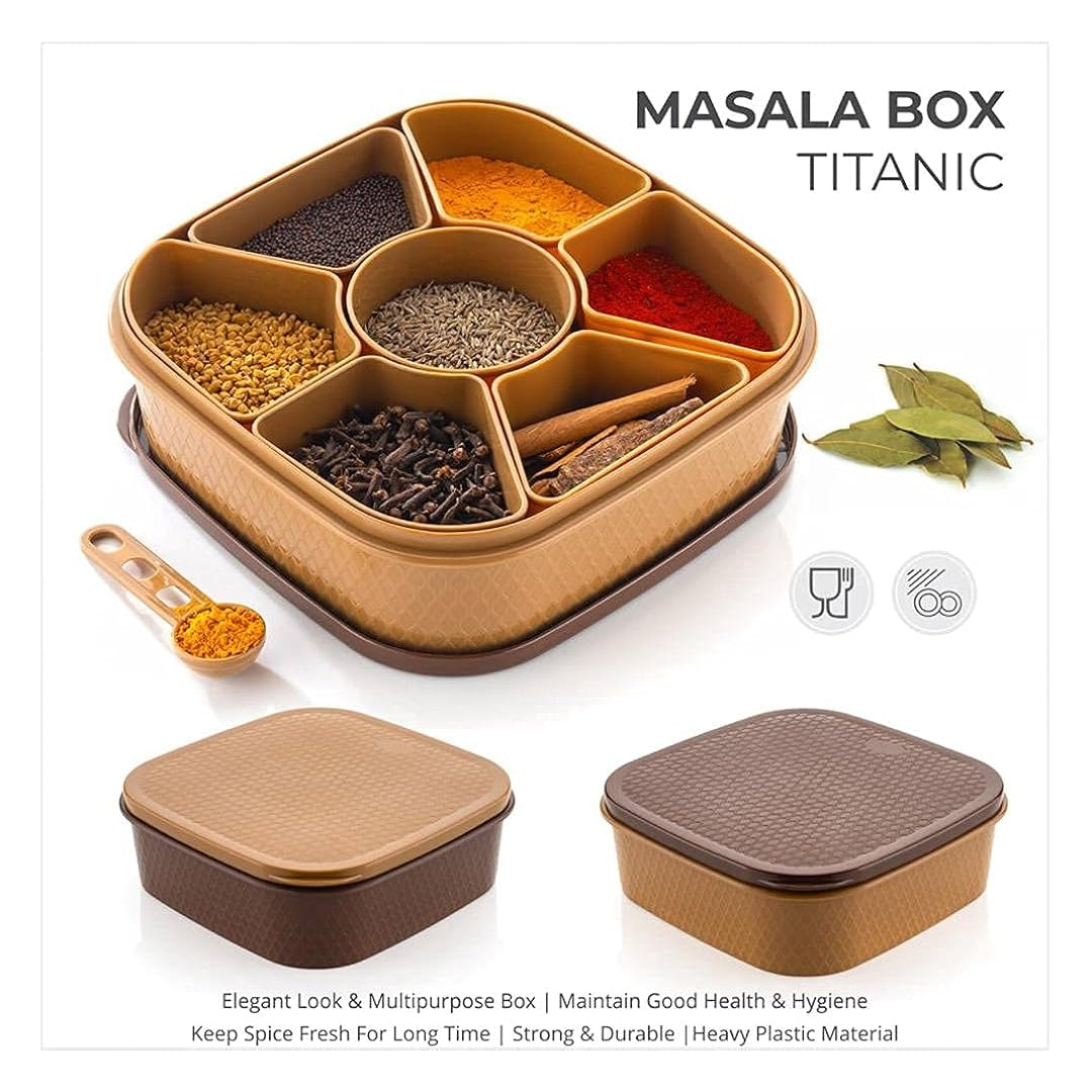 7 section heavy duty plastic masala box for kitchen | B.99947385 (MN-MC-MA)