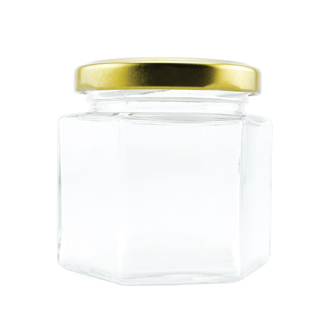 BOTTLE HEXAGON Glass Jar GOLD LID (730ML)(FILLEEN) NO3 BIG | B.99931827 (AS-AE-AA(OEM-TX)