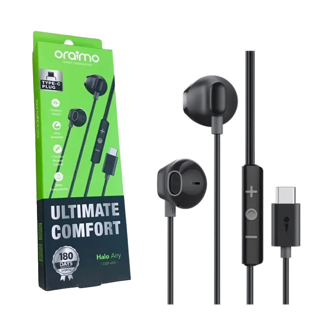 Oramio Ultimate Comfort OEP-650 Earphone Type-C Plug | B.10051428 (LB/LT/UT)