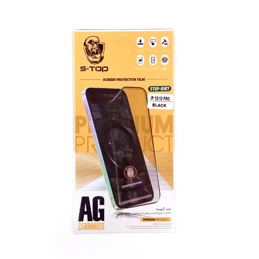 S-TOP - 6167 | Matte Screen Protector Film | Anti Fingerprint | Iphone 12 Pro Black (VB/VG/LT)