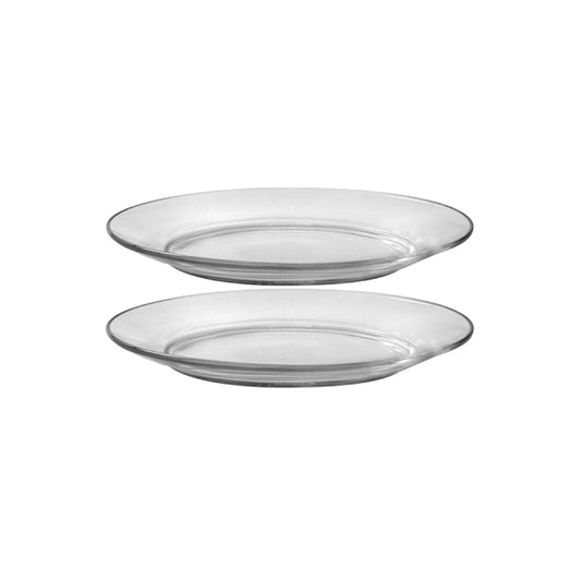 Clear Glass Dessert Plate 27Cm 2PCS | B.6951097121953 (OES-OEH-OCS)