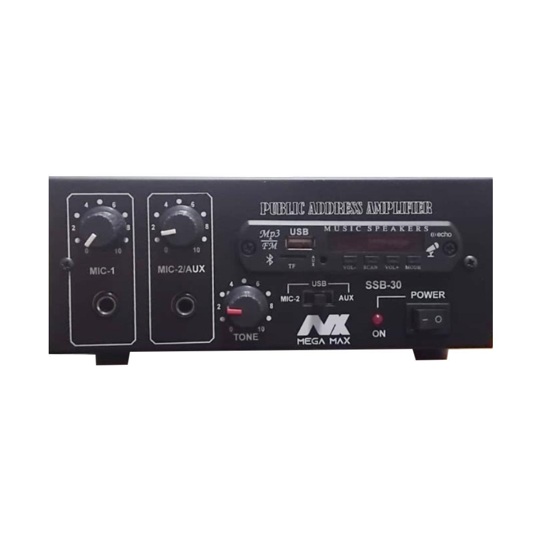 Mega Max Pa Amplifier SSB-30D | Power : 220-240V AC / 12V DC, with Blu ...