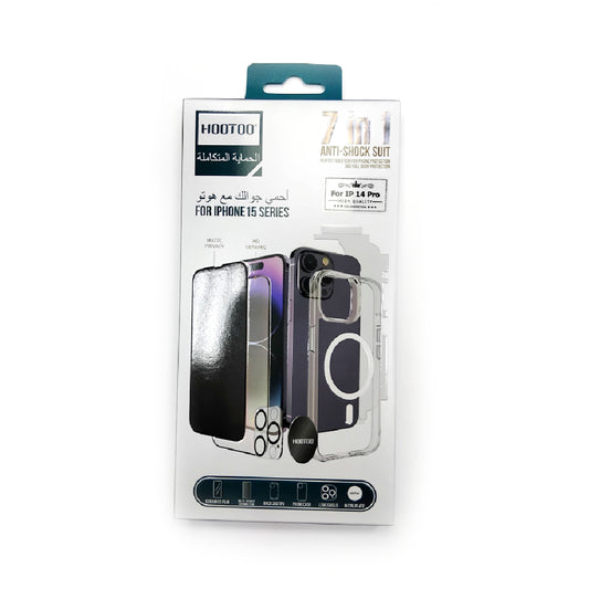 HOOTOO | 7 in 1 Full Protection Package | IPhone 14 Pro (LP/UP/BV)