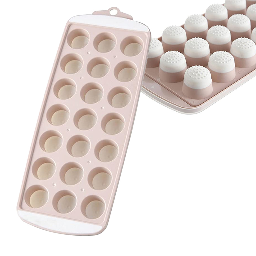 21 Grid Cylindrical Ice Cube Mold Tray With Lid | B.99947170 (HE-HA-HI)