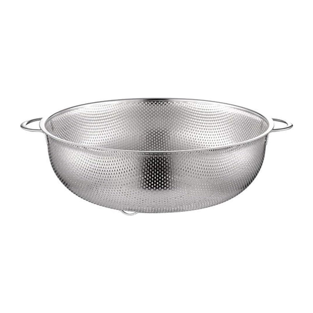 Stainless Steel Colander Fruits Vegetable Washing Basket Colander 37x10cm | B.20049648 (OIH-NSS-NSH)