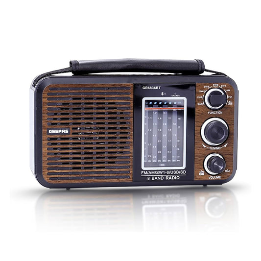 Geepas Rechargeable Radio & BT/USB/SD Music Player GR6836BT | B.6294001746898 (RM-MS-MN)