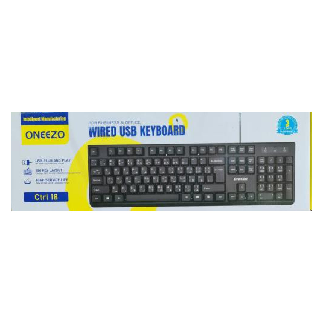 Oneezo Wired USB KeyBoard Ctrl 18 (LB/LD/UT)