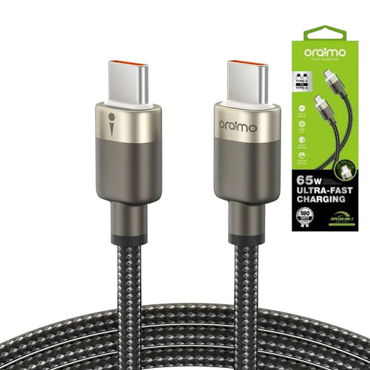 Oraimo SPEEDLINE 2 OCD-CC82 Type-C 65W Ultra Fast Charging Data Cable | B.10051423 (LT/UT/XT)